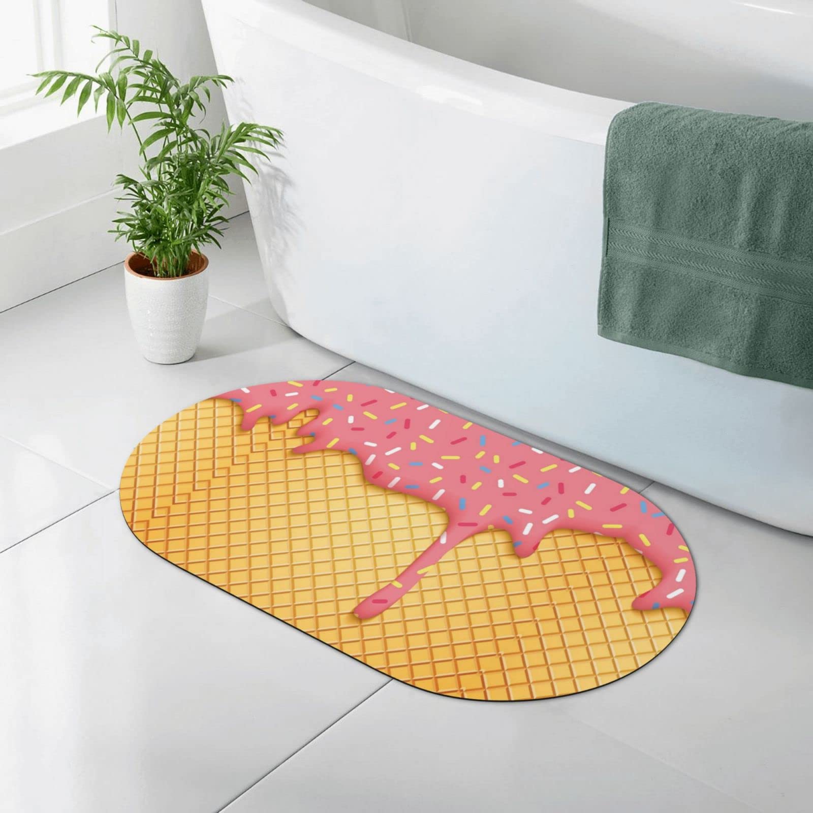 Tapis de bain antidérapant super absorbant pour sortie douche