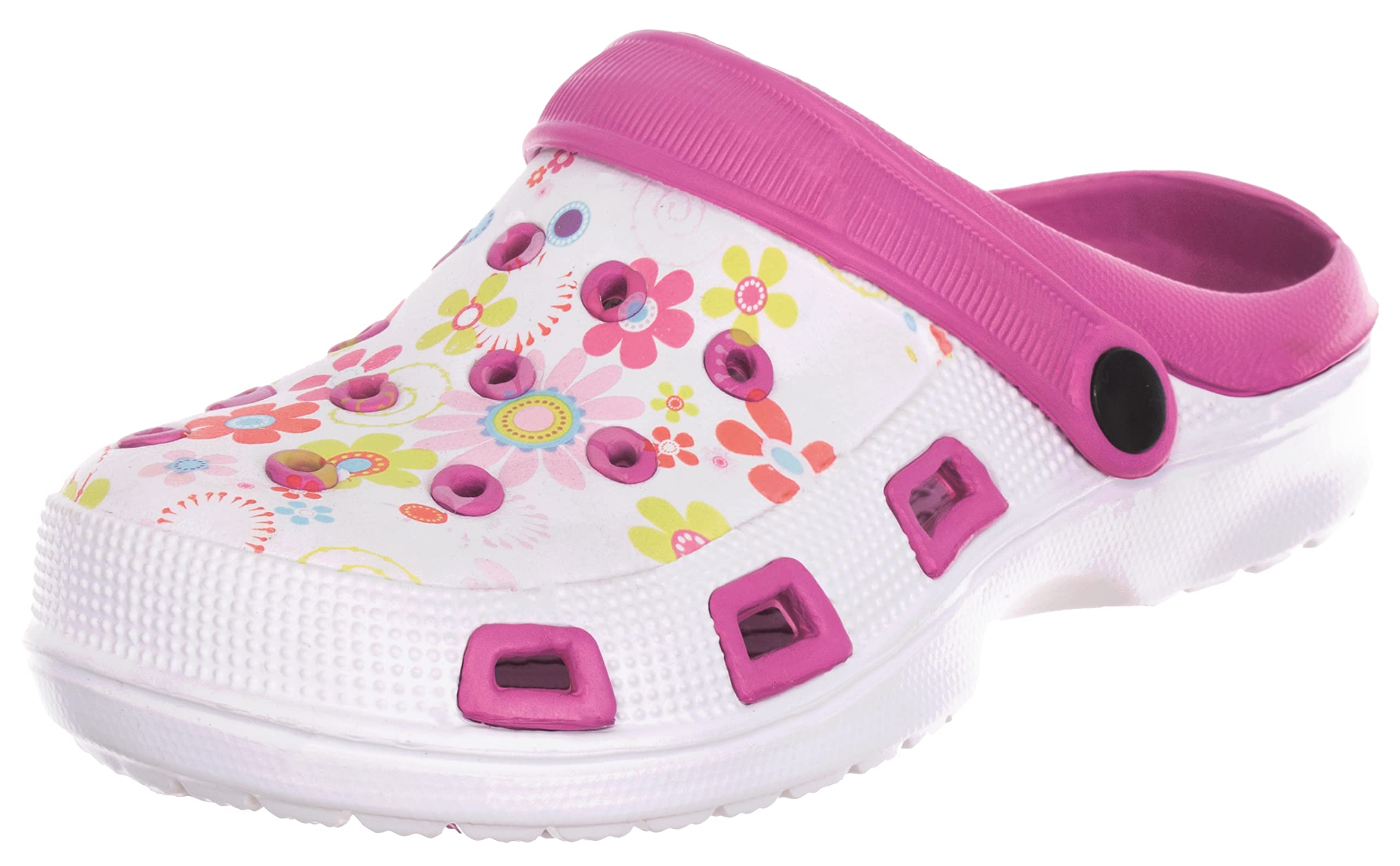 Brandsseller Damskie chodaki ogrodowe, buty ogrodowe, pantofle, lekkie kapcie z kwiatowym wzorem