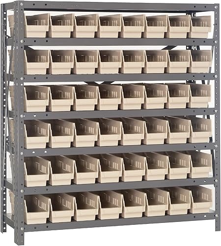 Quantum Storage Systems Estantería de acero 1239-101IV con estantes de 4 pulgadas, 12 pulgadas de profundidad x 36 pulgadas de ancho x 39 pulgadas