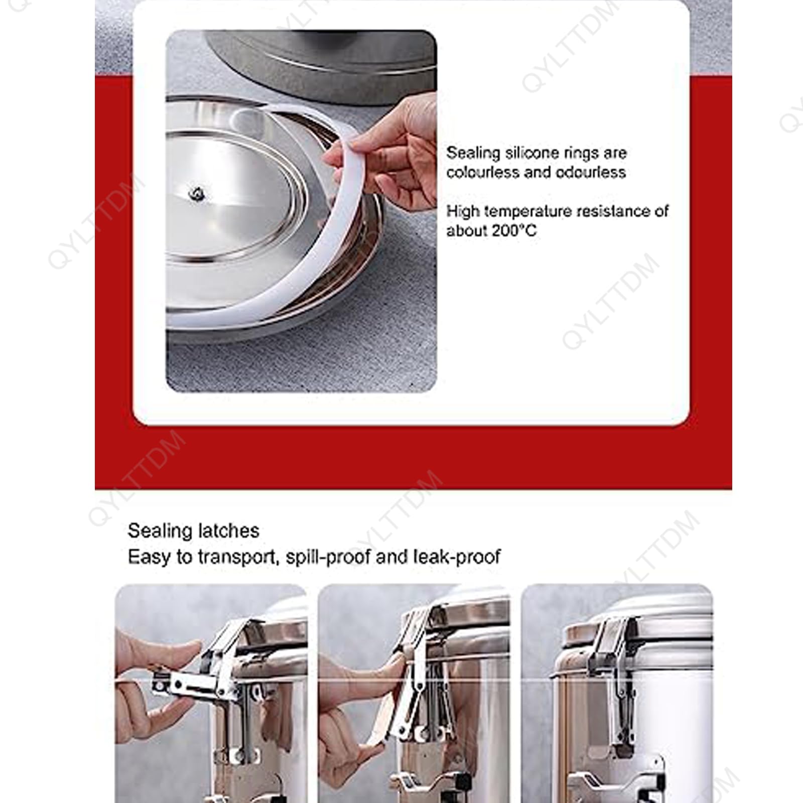Termo Comercial de Acero Inoxidable para Catering, dispensador de Bebidas isotérmico con Grifo, Recipiente para Bebidas Calientes como Agua, gachas y Sopa.