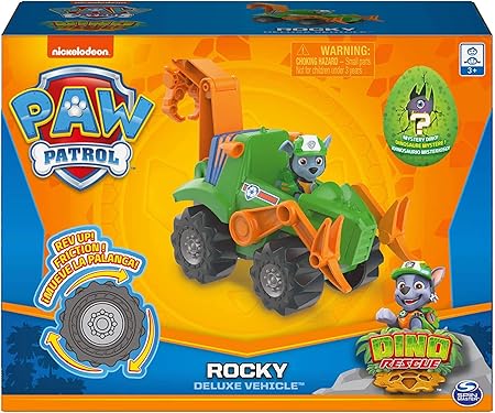 Amazon パウパトロール おもちゃ フィギュア 車 最新 デラックスビークル ディノレスキュー 自動 動く ミニカー パウパト キャラクター 21cm 16cm ロッキー 並行輸入品 ミニカー ダイキャストカー ホビー