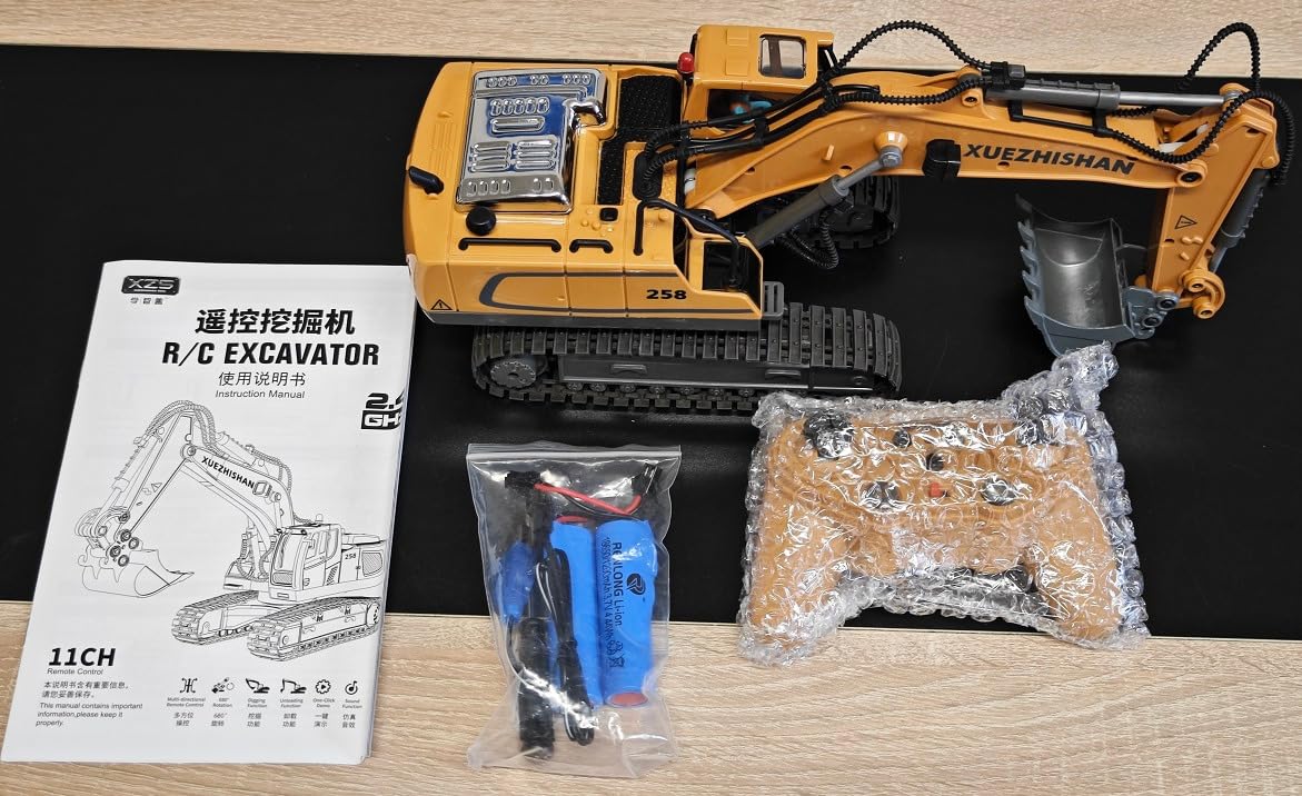 Ferngesteuerter Bagger Mit Kran - RC Baufahrzeug Für Kinder