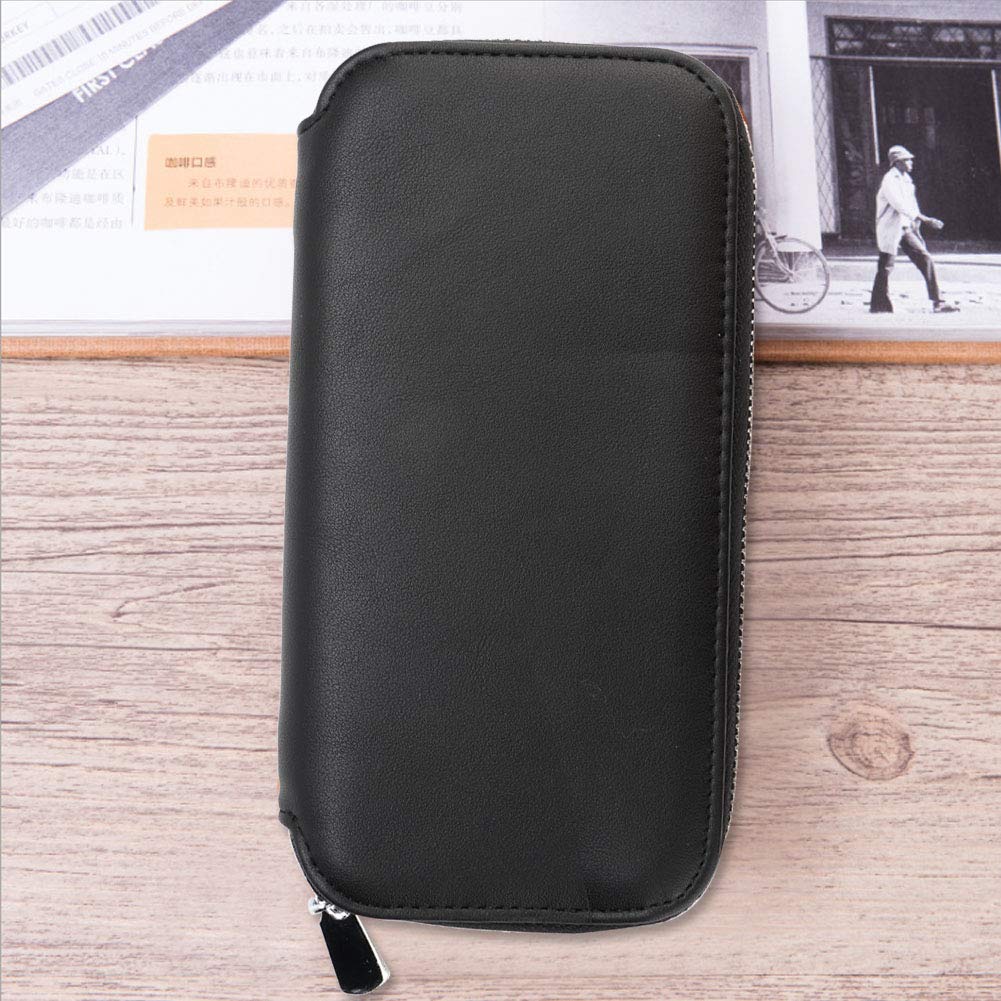 Portafoglio da viaggio con blocco RFID, porta passaporto e organizer per carte di credito, per uomini e donne, sottile, multi tasca, per lavoro, vacanze, pendolari, in pelle PU, dimensioni compatte