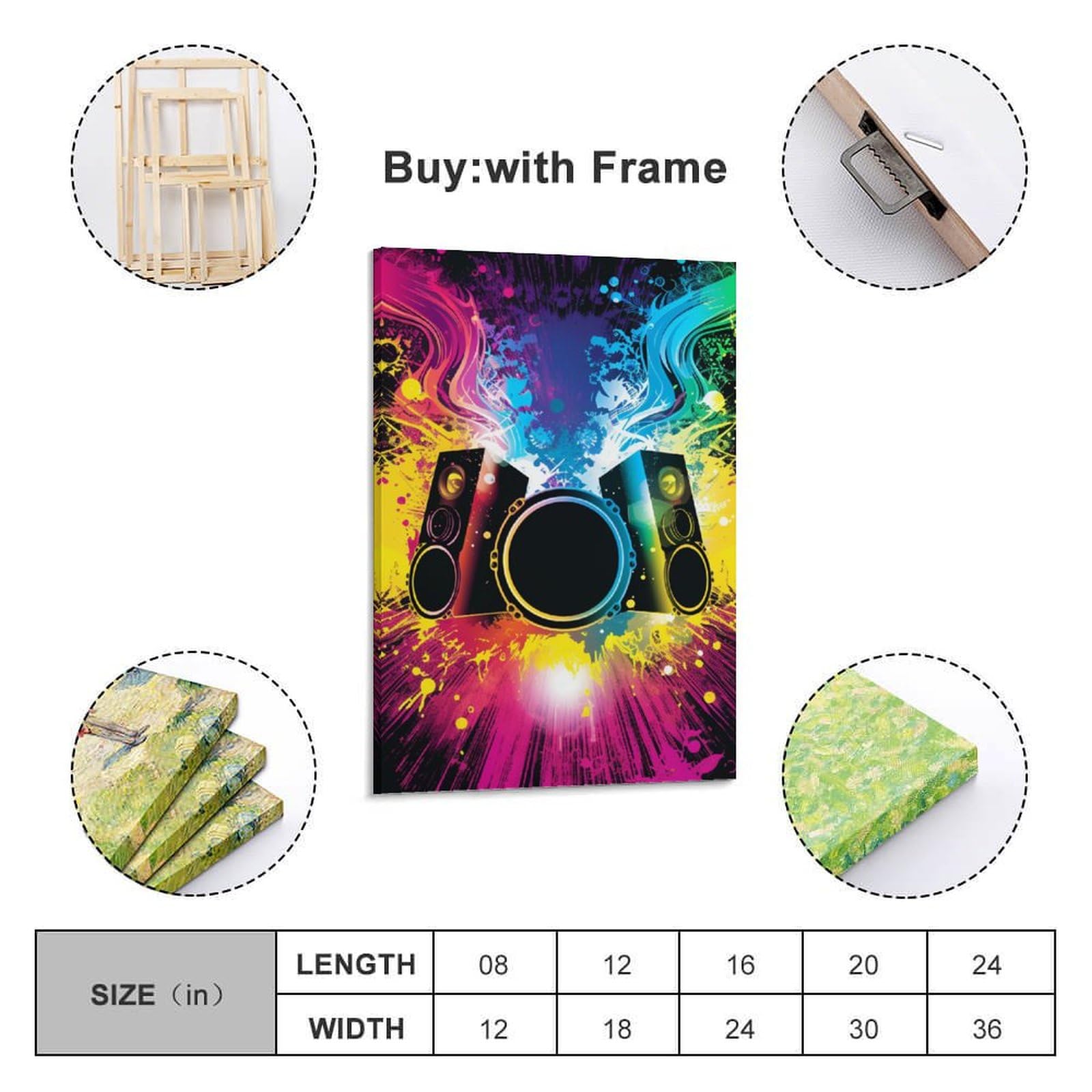 DHBANEIOK Konzert Leinwand Bilder,Wand Druck Gemälde Drucke Wandbilder,Modern Wall Art Poster Wohnzimmer Deko 20x30inch(50x75cm)
