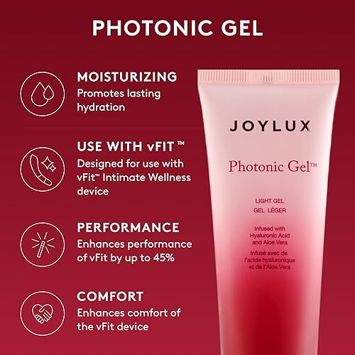 Miniatura 2 de Joylux - Gel fotónico, para uso con el dispositivo de salud femenina de luz roja vFit, contiene aloe vera y ácido hialurónico para mayor humedad,