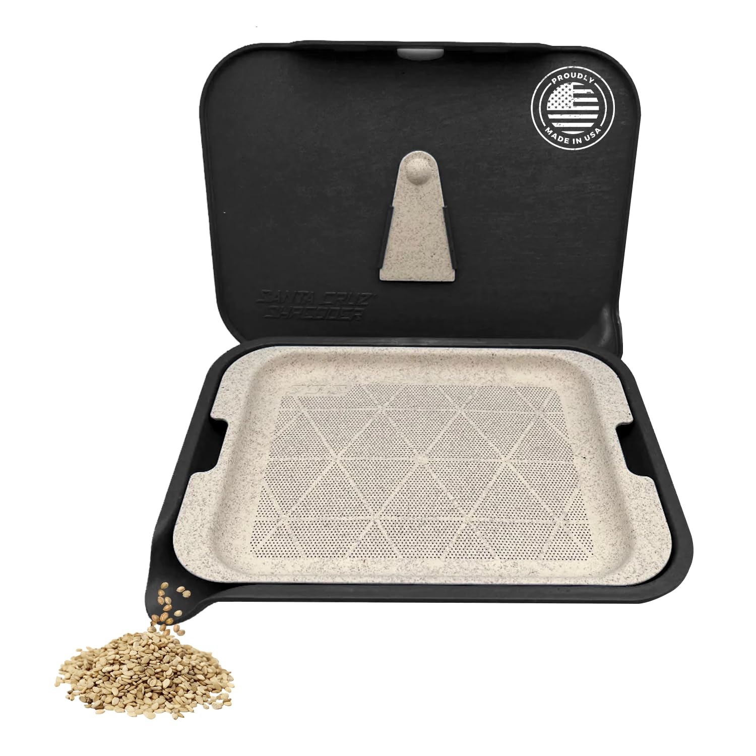 Santa Cruz Shredder Black Tray Kit With Spout For Easy Filling Smooth Rounded Edges - Small (Black)