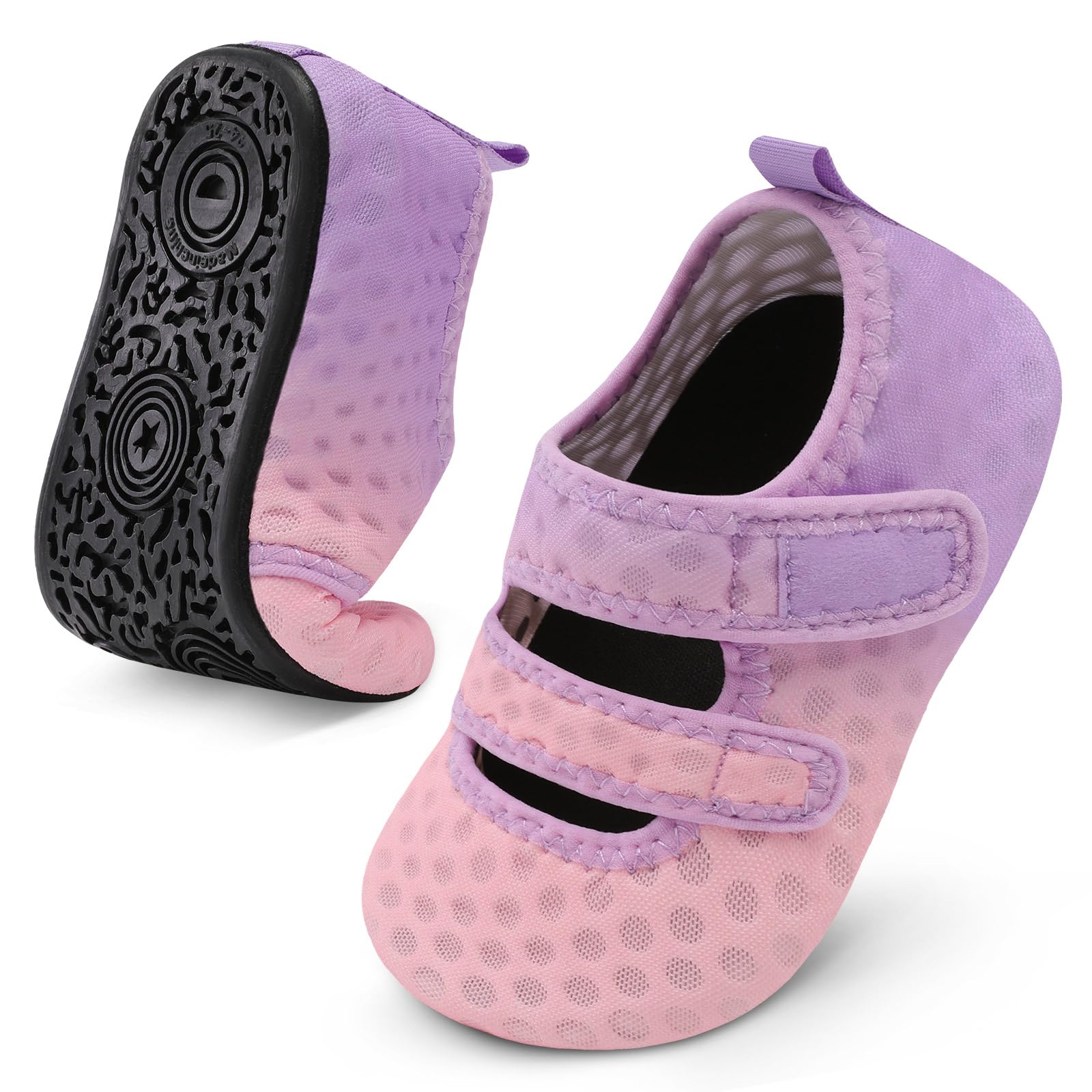 BARERUN Toddler Water Shoes Boys Girls Quick Dry Barefoot Aqua Shoes for Swim Pool Beach Non Slip Breathable Sandals Lightweight Summer House Slippers