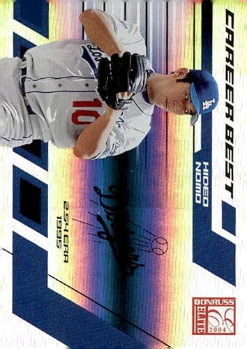 2004 Donruss Elite Career Best #18 Hideo Nomo Los Angeles Dodgers MLB Baseball Card 1000 NM-MT