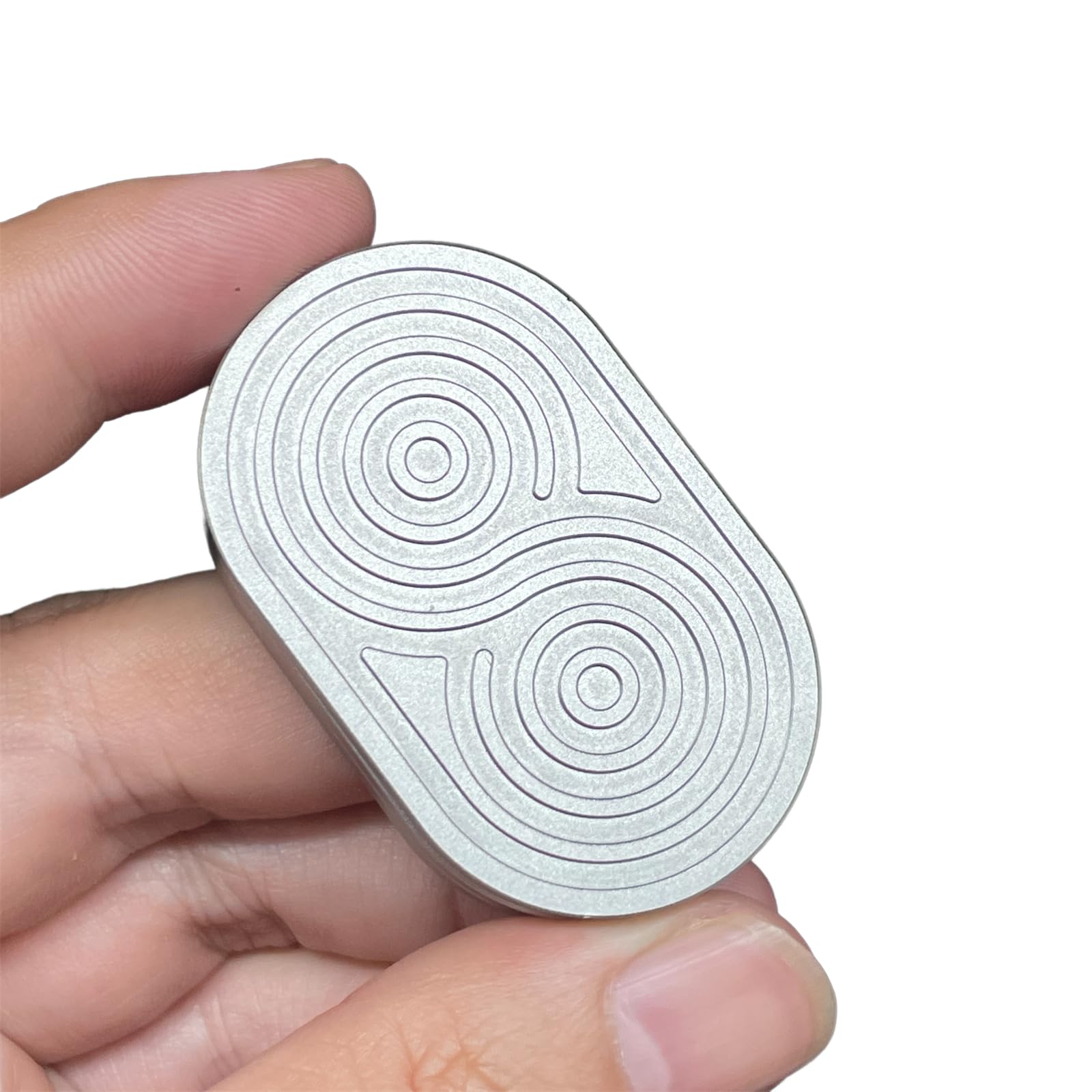 Amazon | ステンレス鋼 Fidget Slider 金属 EDC 指先おもちゃシルバー