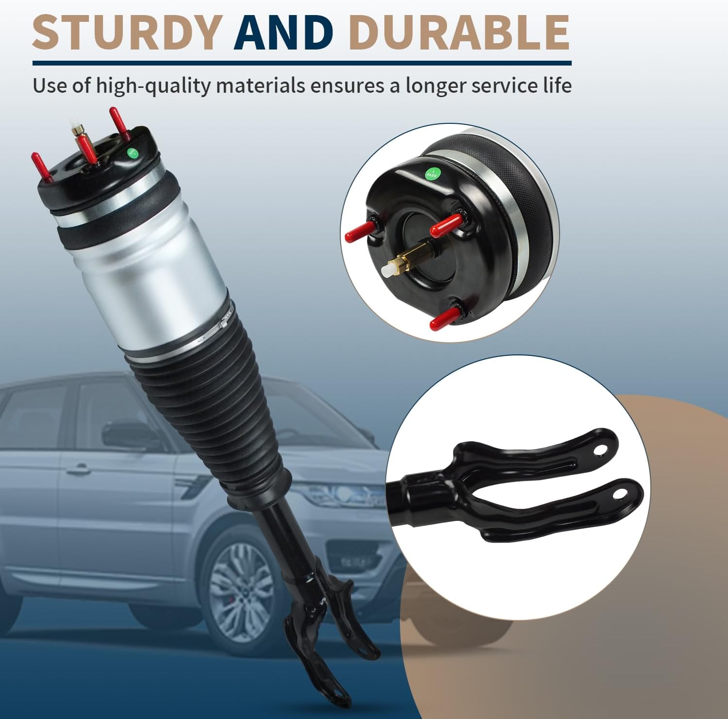 Front Struts Air Suspension Shocks Absorber Compatible with 2011 2012 2013 2014 2015 Jeep Grand Cherokee WK2 SRT SRT8 Laredo Limited Overland Summit Automotive Replacement Shocks 68029903AC 68059905AB