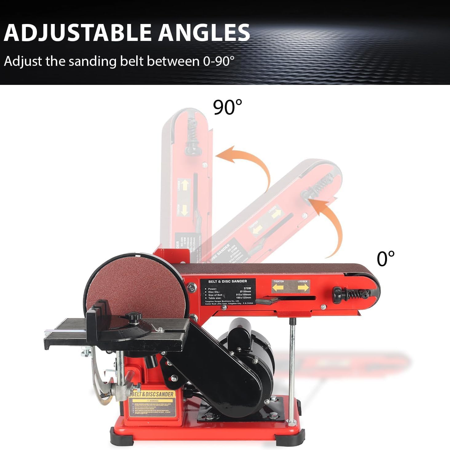 350W Belt Sander Set, Benchtop Sander with Dustproof Switch, Suitable for Metalworking, Tool Making, Drywall and Woodworking.