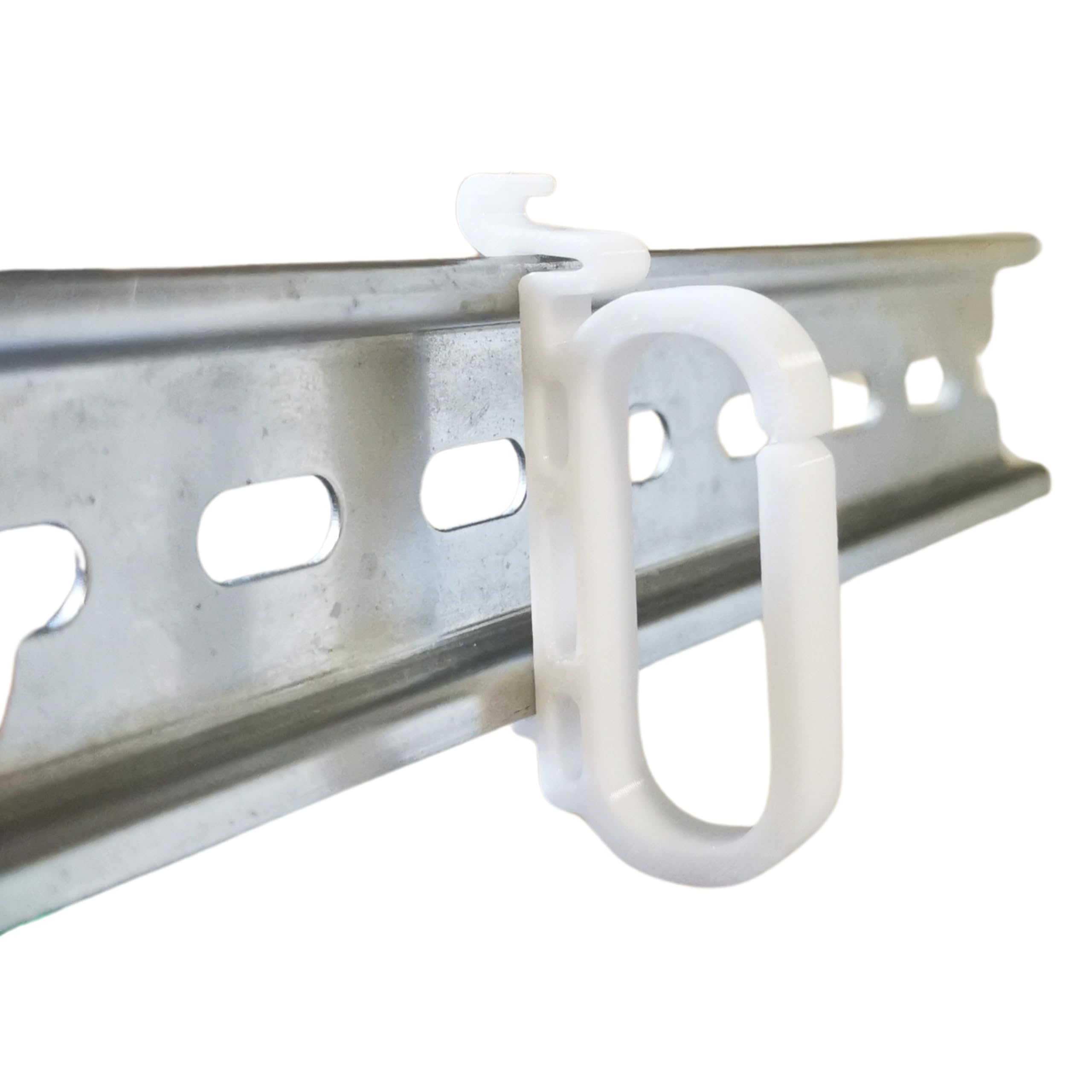 Set of 4 Cable Guide for DIN Rail / DIN Rail (35 mm), White - Image 2