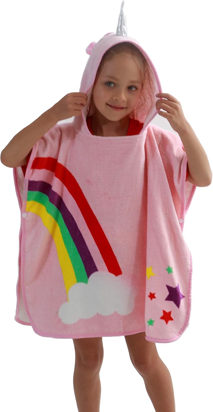 Amazon Co Jp Smart Bear T101 フード付きタオル 子供用 マントバスタオル ビーチタオル 子ども 超吸収性 赤ちゃんポンチョ 綿 お風呂 プール ベビー 便利 柔らかい コットンバスタオル 鰐 ワニ 一角獣 ユニコーン ユニコーン ホーム キッチン