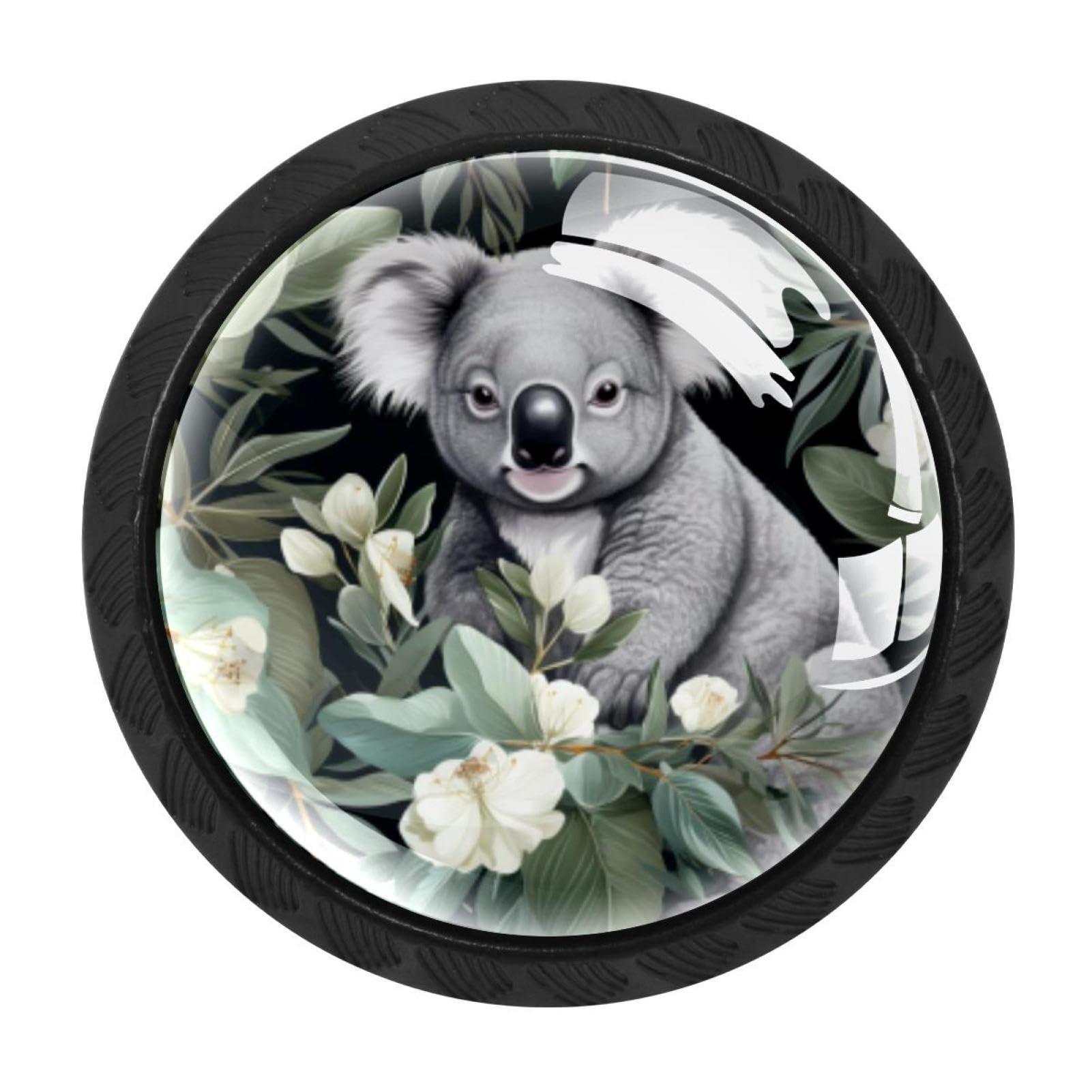 Chenzzzz Multicolored 19 4 Pack Cabinet Handles Black Koala Cabinet Knobs Draw