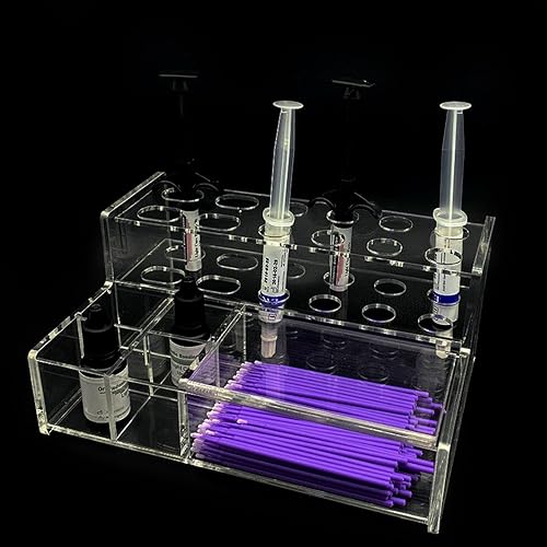 Miniatura 2 de Soporte de colocación de resina compuesta acrílica Soporte Aplicador de jeringas Dispensador de vinculación Caja de almacenamiento Herramienta