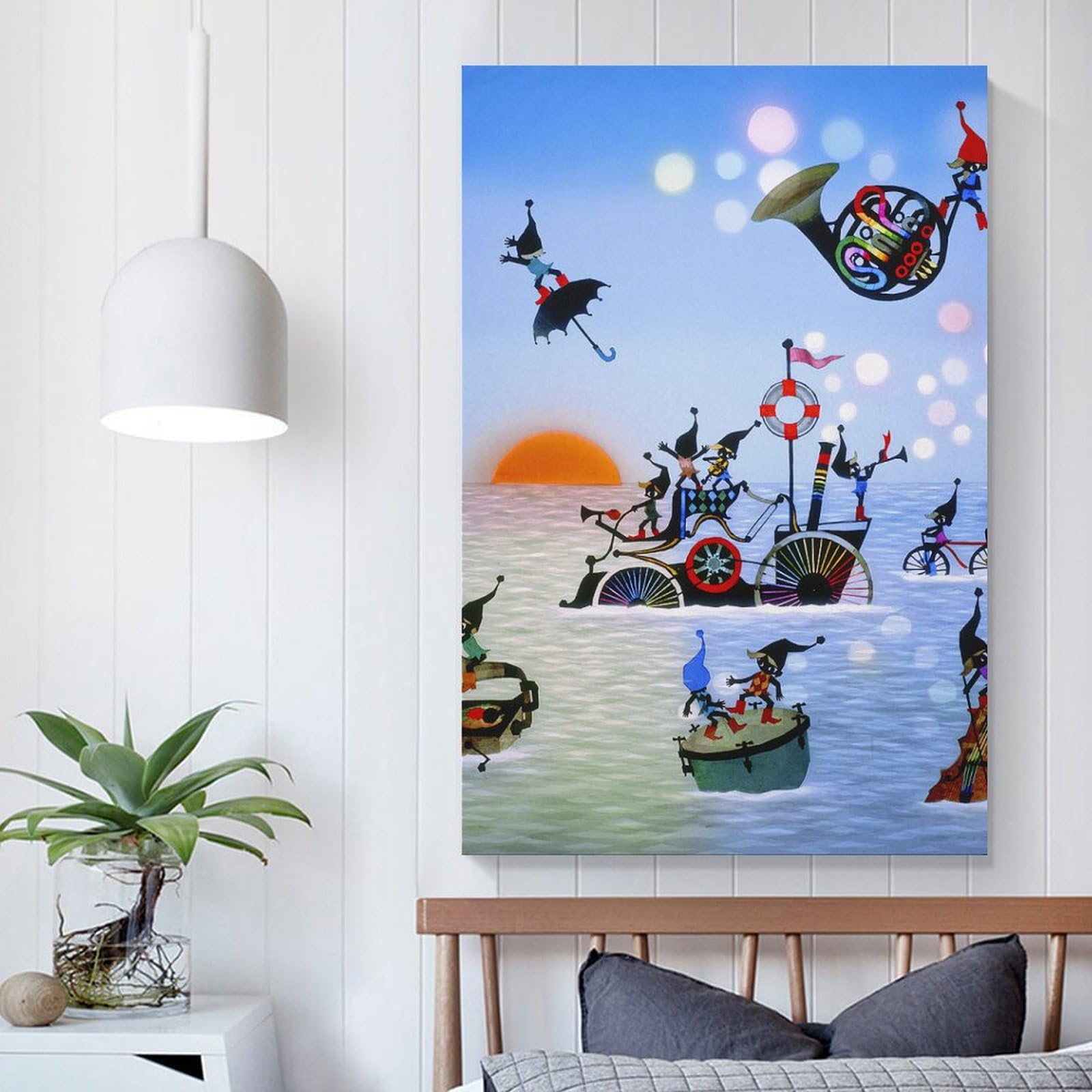 藤城清治 こびとの旅立ち 額装品 【公式通販】