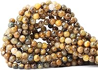 Vista 122 de 60 cuentas redondas sueltas de piedra dálmata natural de 0.236 pulgadas (0.236 in) para hacer joyas, hallazgos de bricolaje, 1 hebra de 15 pulgadas