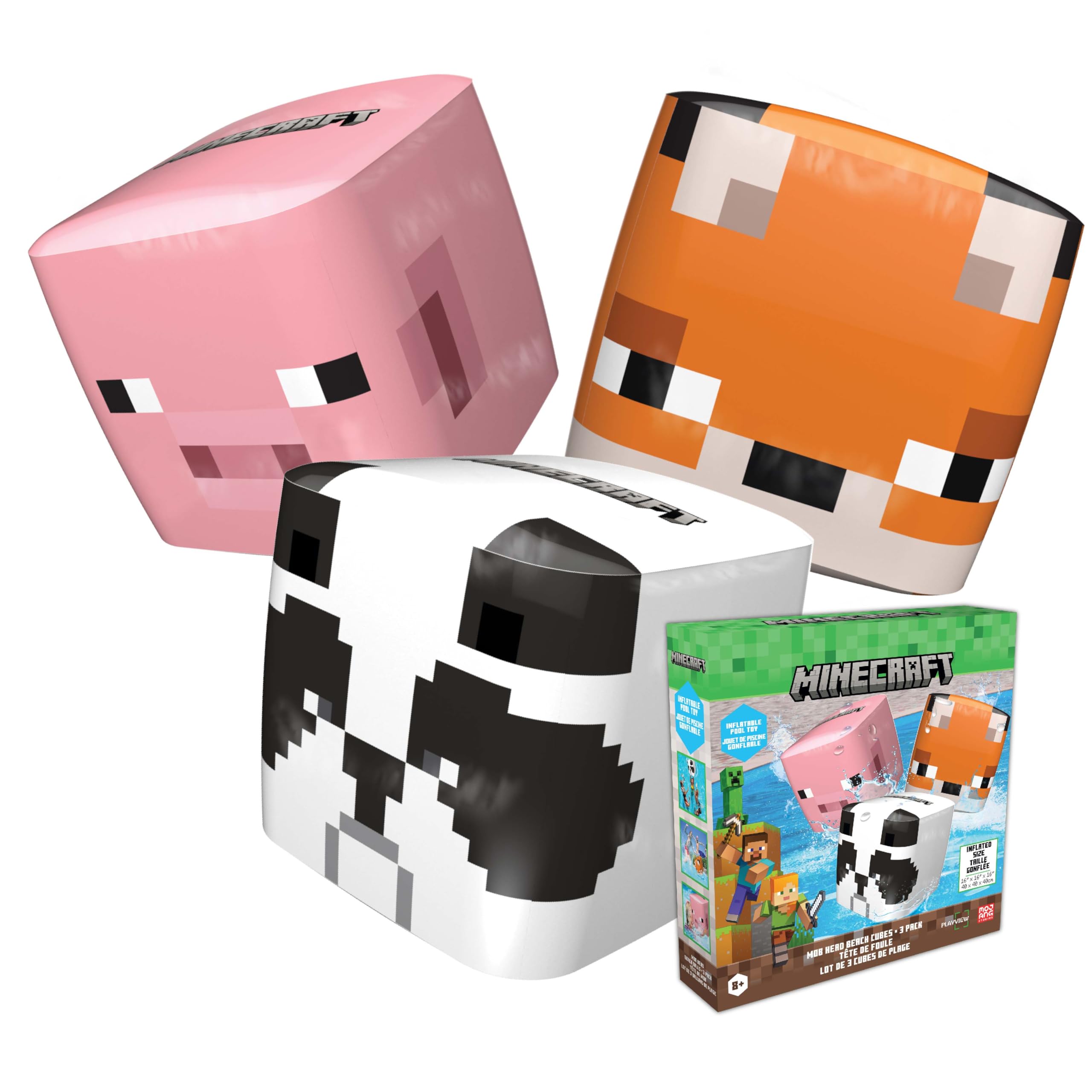 Minecraft Pool Inflatable Inflatable Blocks PLAYVIEW BRANDS Officially Licensed Minecraft Hostile ...