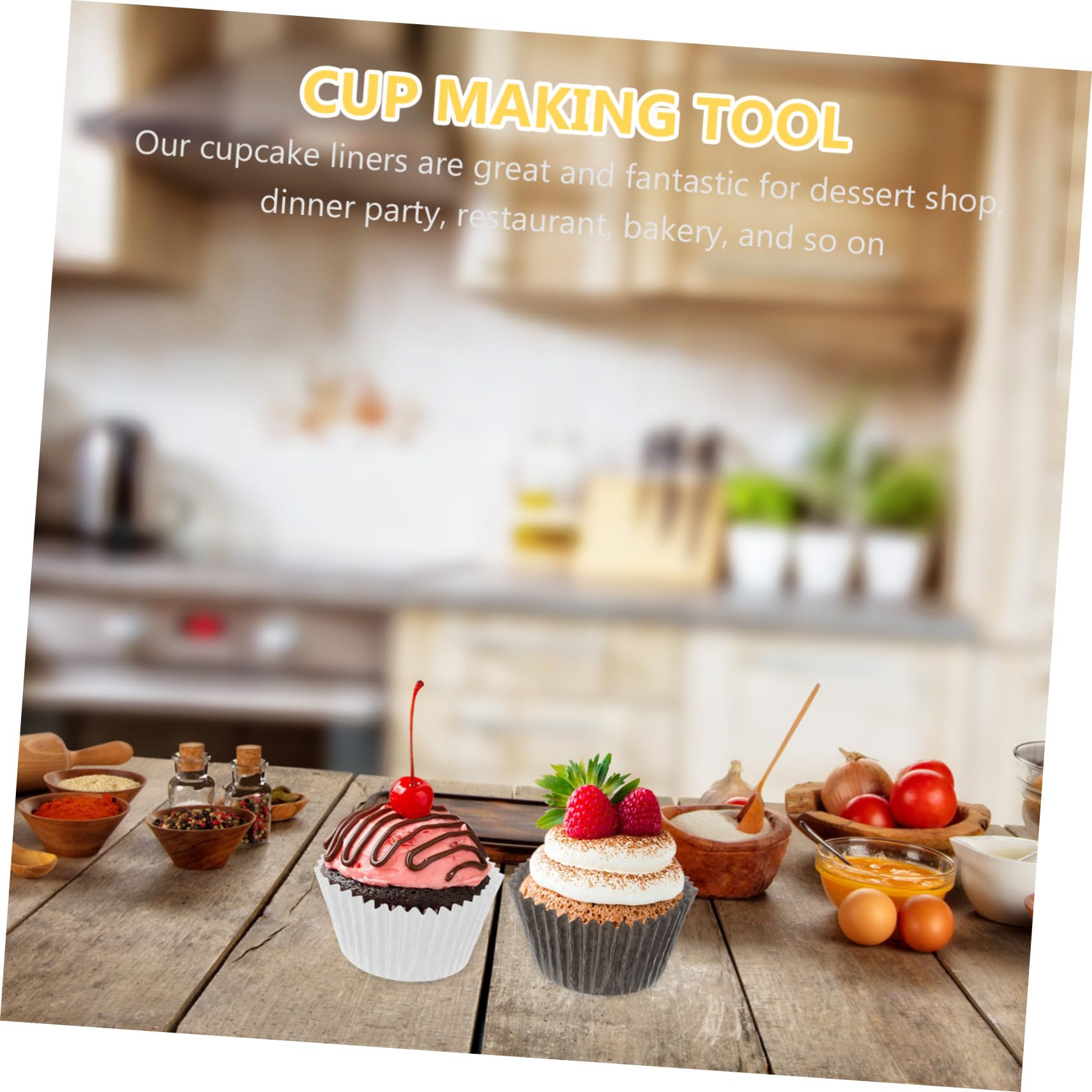 1000 Caissettes Cupcakes en Papier Antiadhésif, Moules à Muffins Résistants pour Desserts, Texture Fiable et Anti-graisse, pour Mariages et Baby Showers