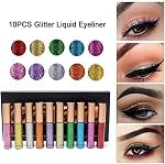 10pcs/set Sexy femmes paillasson maquillage liner facile à porter imperméable rouge or blanc pigmenté l'eyeliner liquide maquillé