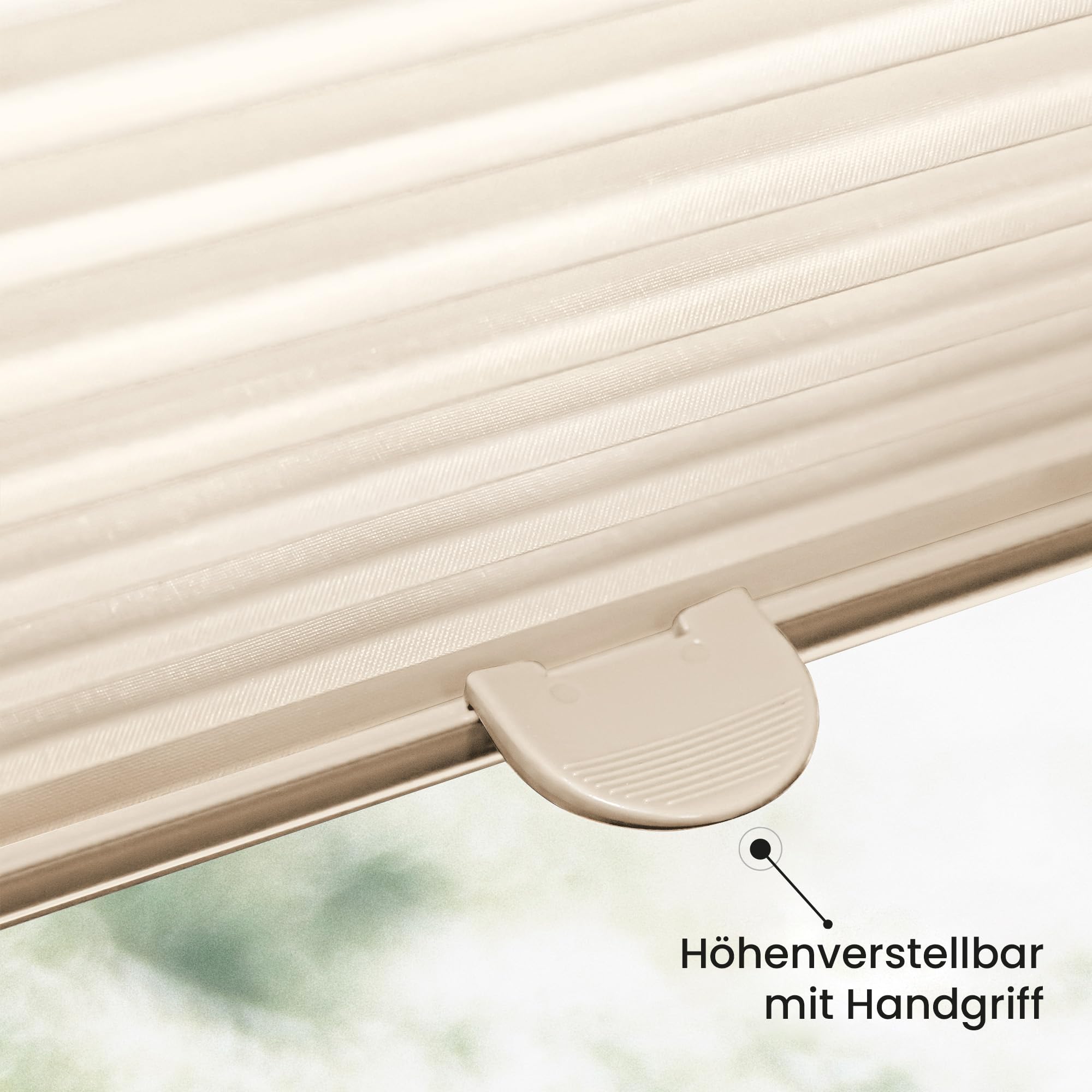 Sonello Estor Cortina Plisada sin taladrar 30cm x 140cm Crema Claro, Cortina Enrollable Cortina Plisada para Puerta y Ventana persianas protección de la intimidad protección Solar estores palisados