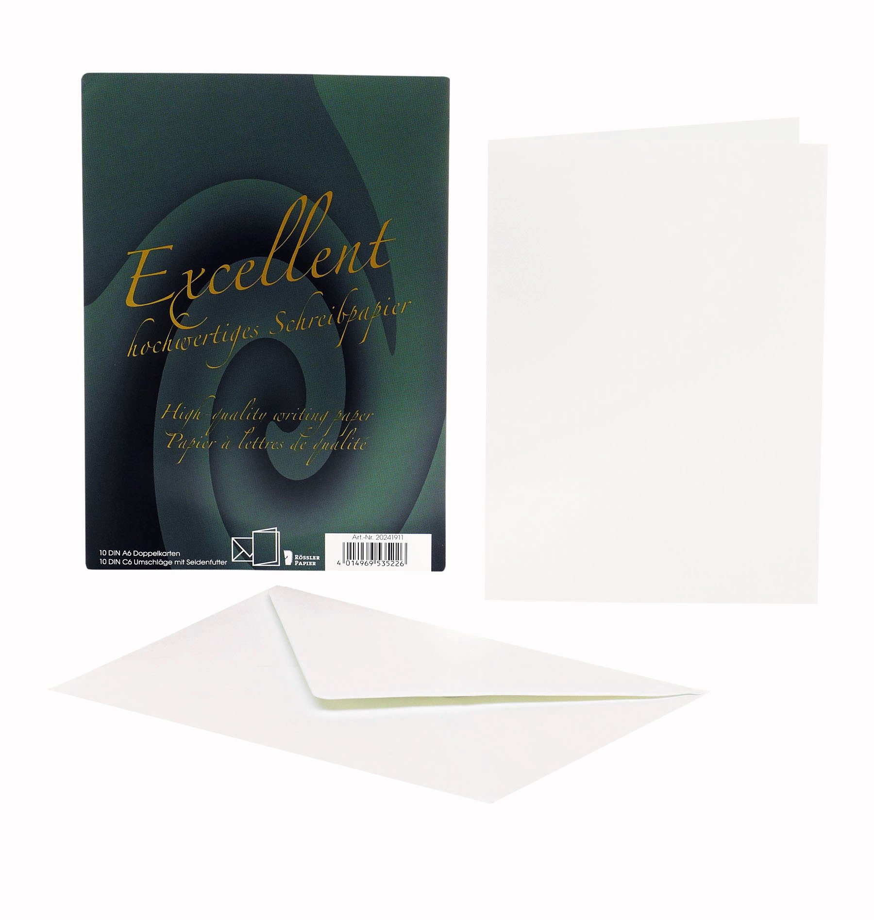 Rössler 20241911 A6 Card and Envelope - White