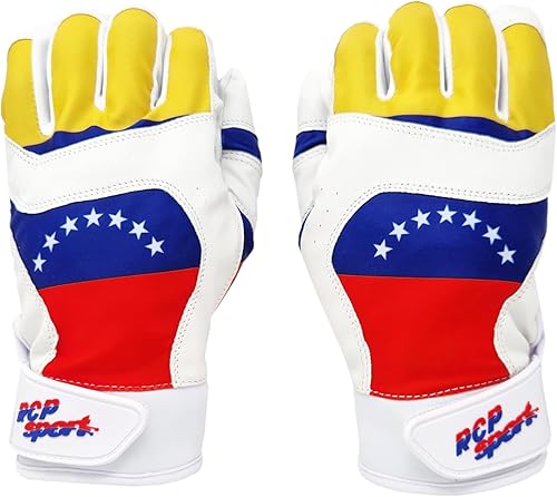Miniatura 9 de RCP Sports - Guantes de bateo de béisbol profesionales con bandera cubana (talla XL, cubano)