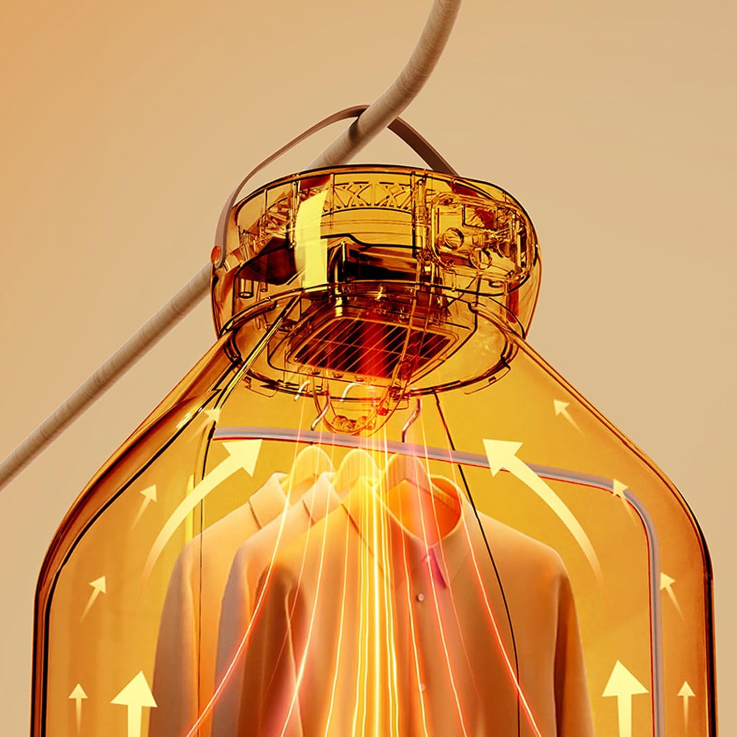 Portable Clothes Dryer, Compact & Foldable Electric Drying Machine for Home, Travel, with Carry Bag