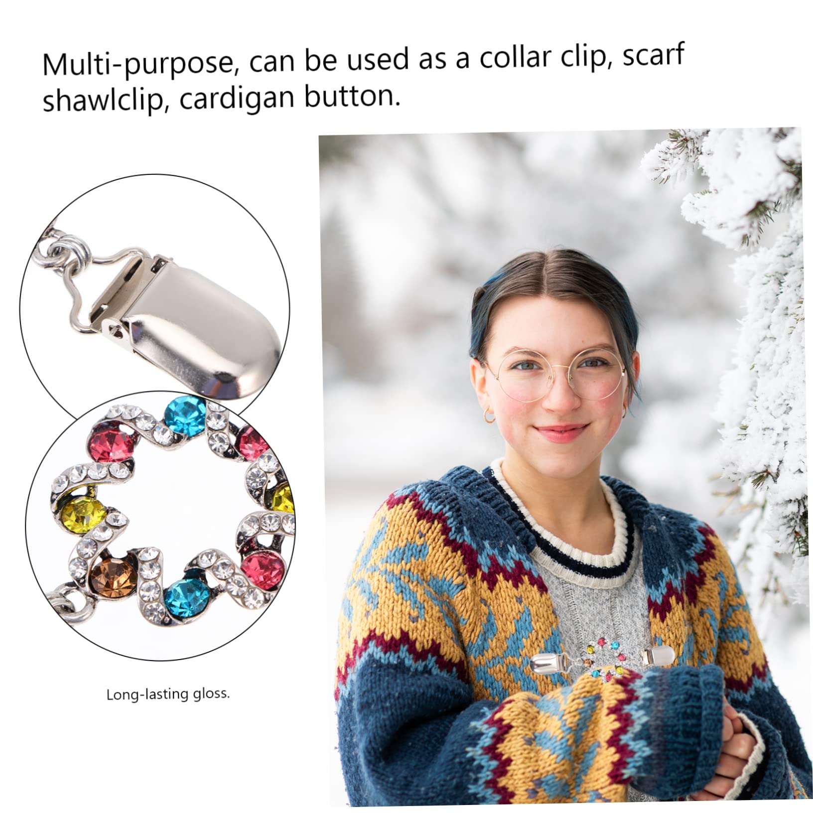 TOGEVAL Alloy Brooch Clips Flower Pattern for Women Girls Fashion Brooches Set for Scarf Accessory and Corsages