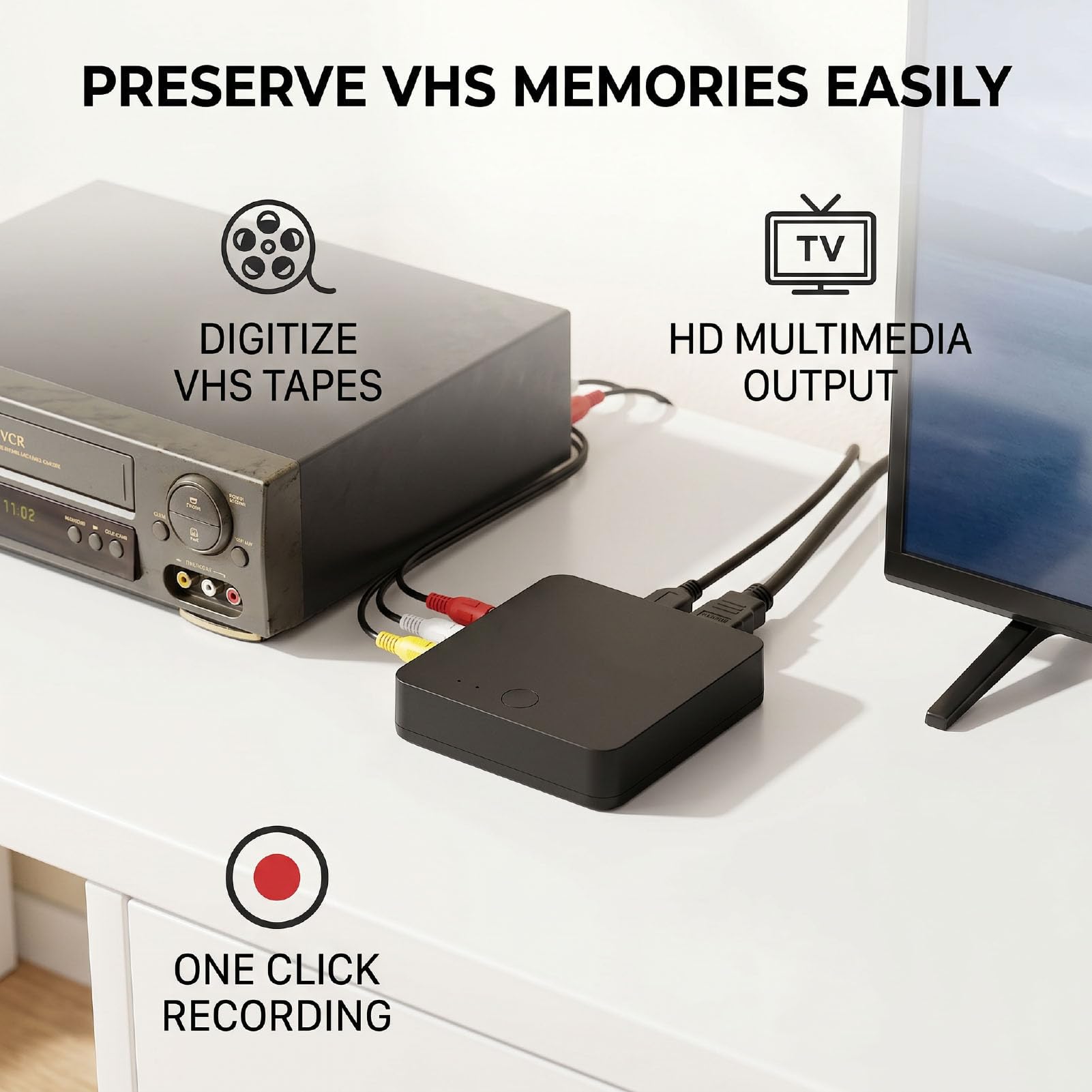 Diyeeni Convertitore Video Analogico Registratore di Acquisizione