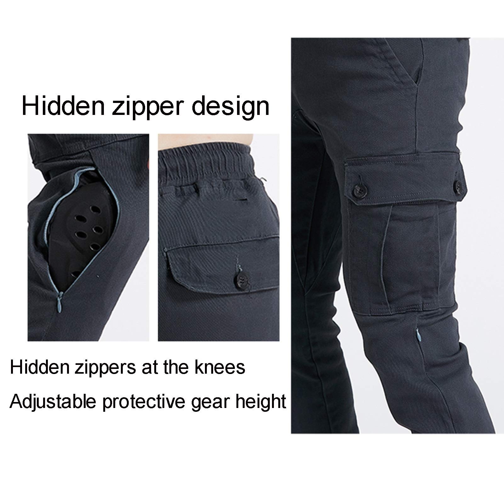 Winddichte Und Fleece Motorradhose Motorrad-Reithose Für Herren Winter Plus Samtdickes Warmes Material, Abnehmbare Schutzausrüstung Unisex, Geeignet Zum Reiten Im Freien