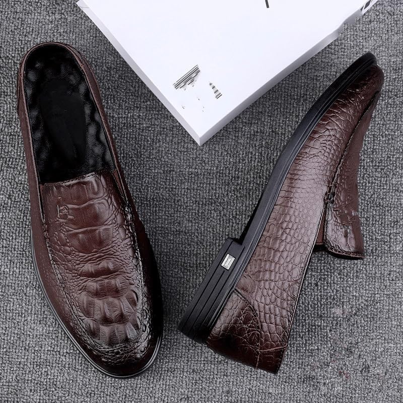 Oxford Dress Shoes for Men Tuxedo Classic Vintage Slip-on Calfskin Leather Pointed Toe Business Tuxedo Wedding Non Slip Rubber Sole Slip Resistant Anti-Slip Formal2