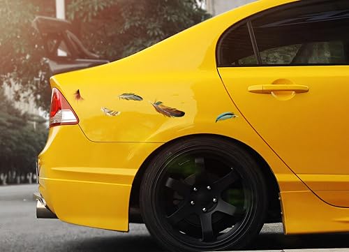 Miniatura 5 de Calcomanías de vinilo para automóvil, cubierta transparente de plumas de pájaro, impermeables, para parachoques de automóviles, motocicletas,