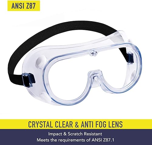 Miniatura 3 de YunTuo Paquete de 2 gafas de seguridad y 6 pares de protectores laterales para gafas de ojos, gafas de seguridad con lado para protección ocular,