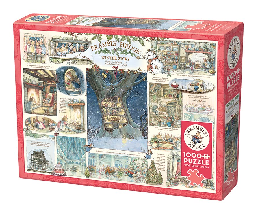 Cobble Hill 1000 Piece Jigsaw Puzzle - Brambly Hedge Winter Story - Poster Included, Multicolor, 1000 peças ou 67,6 cm x 48,9 cm - Image 4