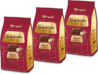 Italian Gianduiotto Imported Chocolate From Italy Pack of 3-13.74oz - Hazelnut Milk Chocolate Praline Gianduja,