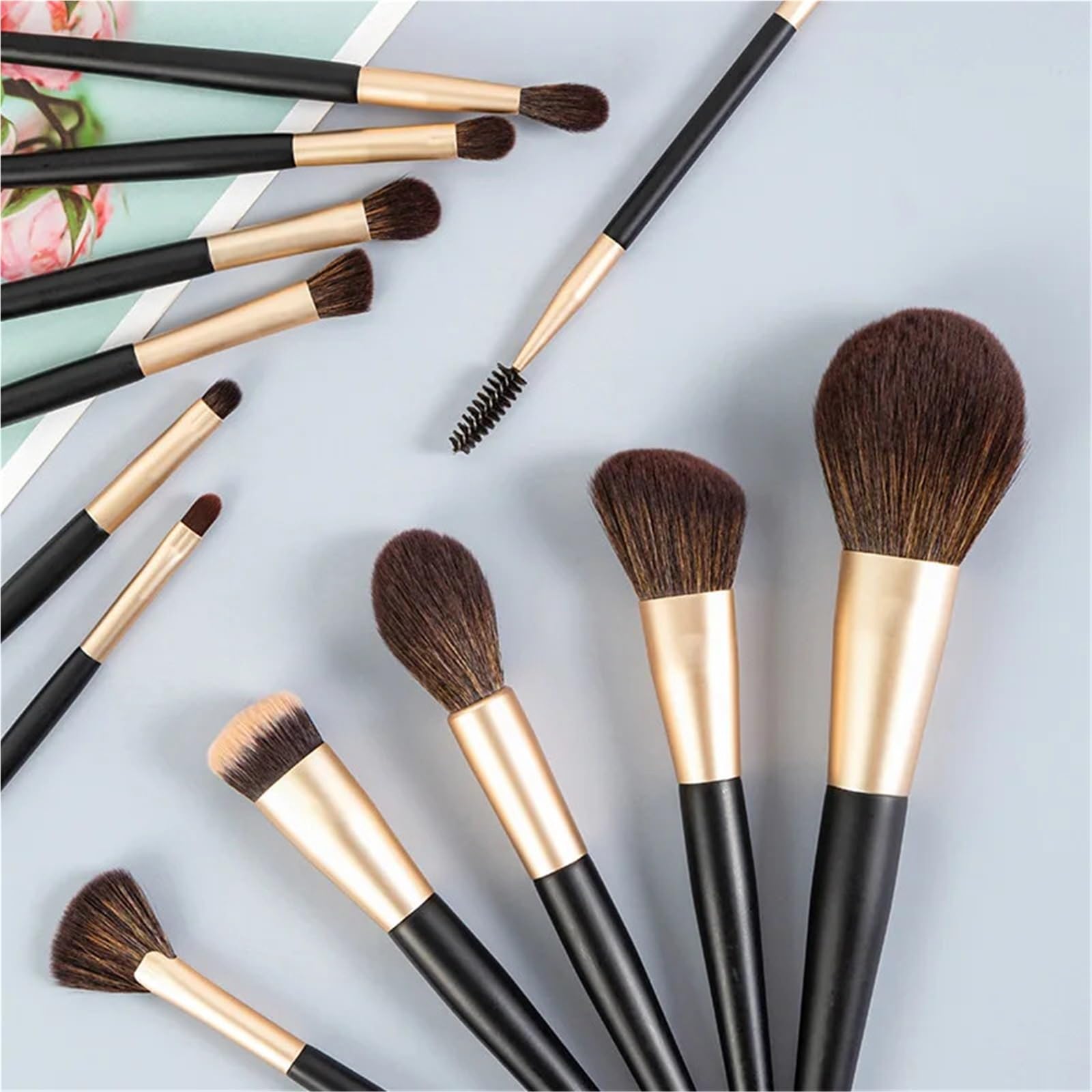 make up pinsel set 12 Make-up-Pinsel-Sets | Loser Puderpinsel, Rougepinsel, Lidschattenpinsel, Beauty-Tool-Make-up-Pinsel, komplettes Set(Black 12 sticks)