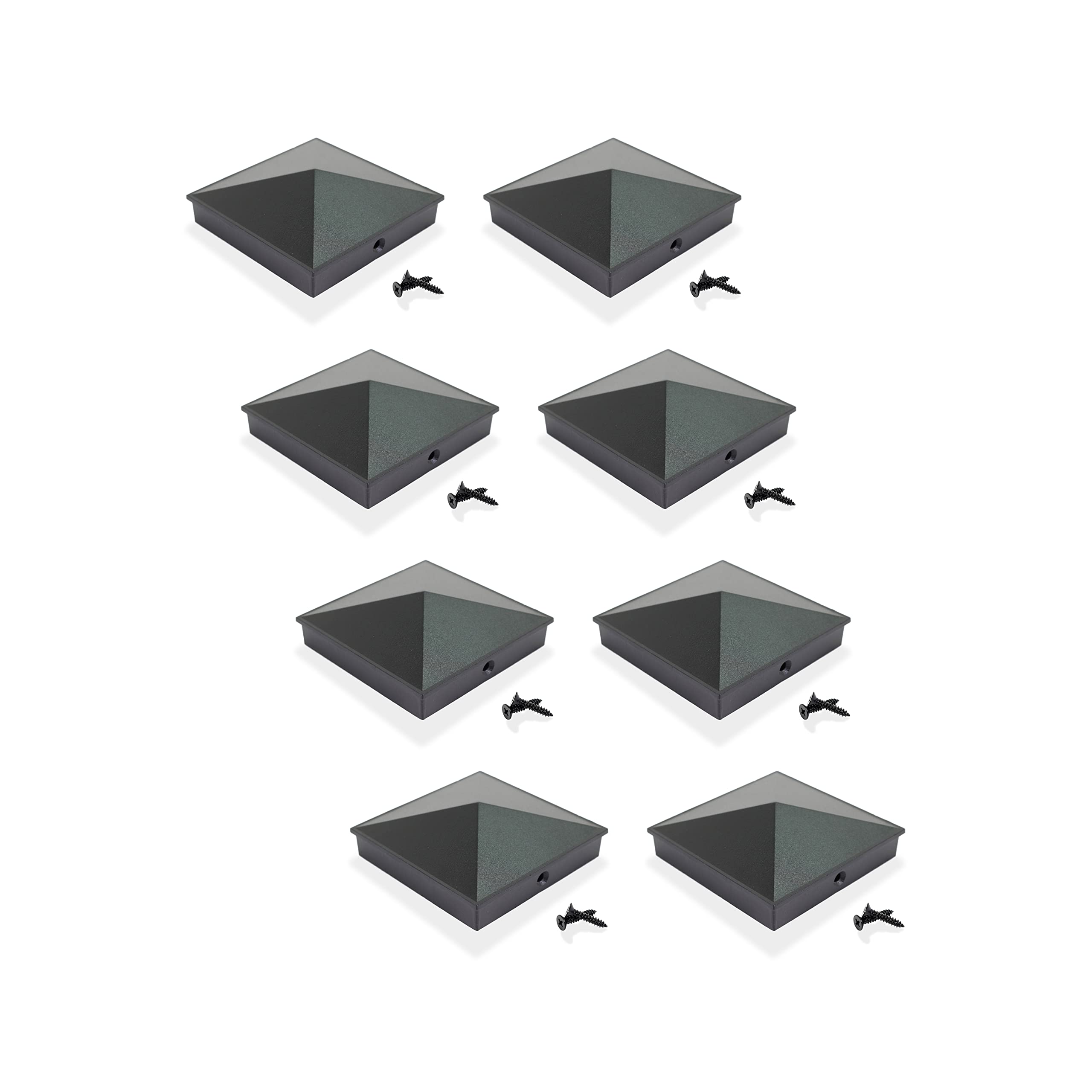 Buy TODOKI 4x4 Actual Fence Post Caps (8 Pack) Outdoor Powder Coated