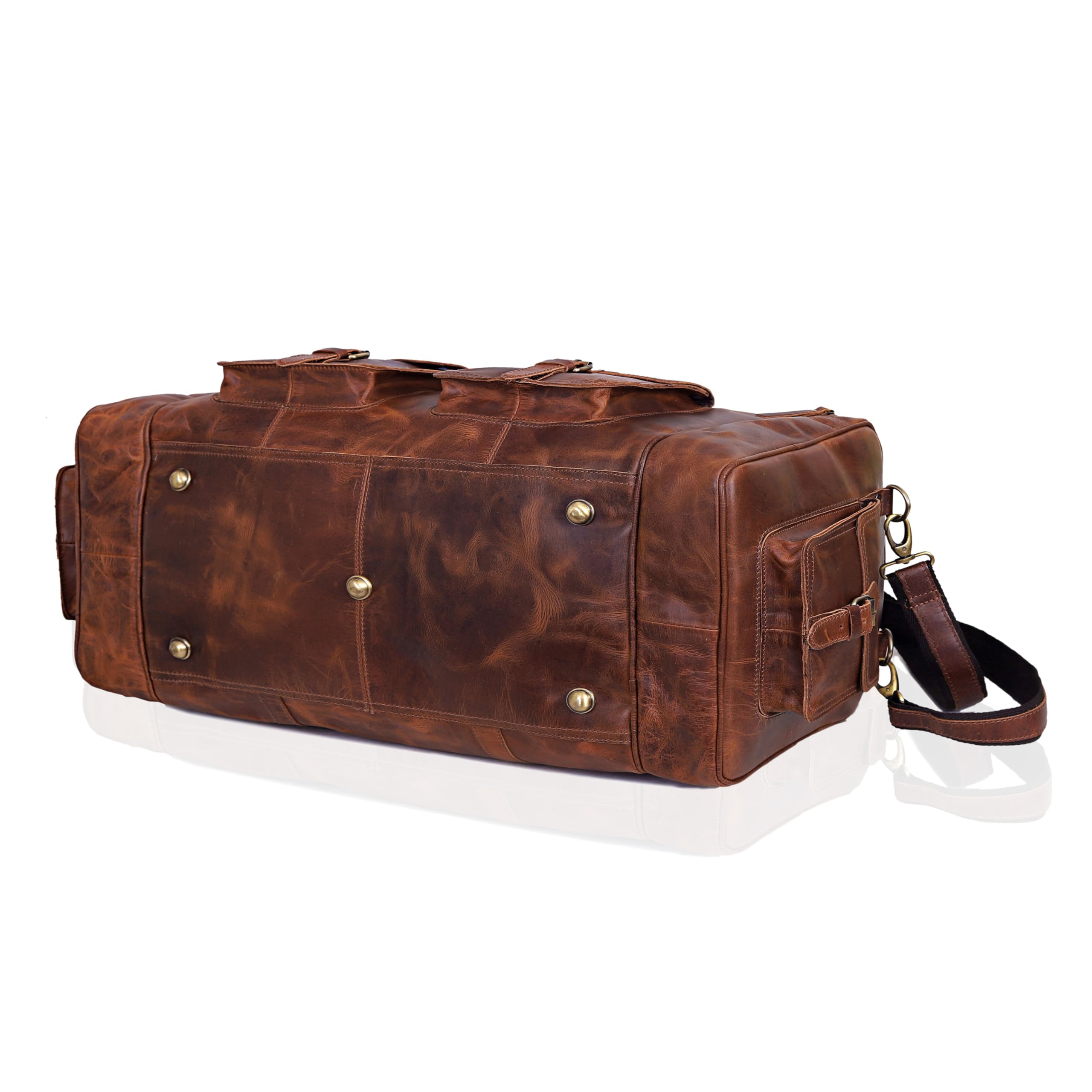 Große Reisetasche für Herren, Leder, Reisetasche, Übernachtung, Sport, Wochenende