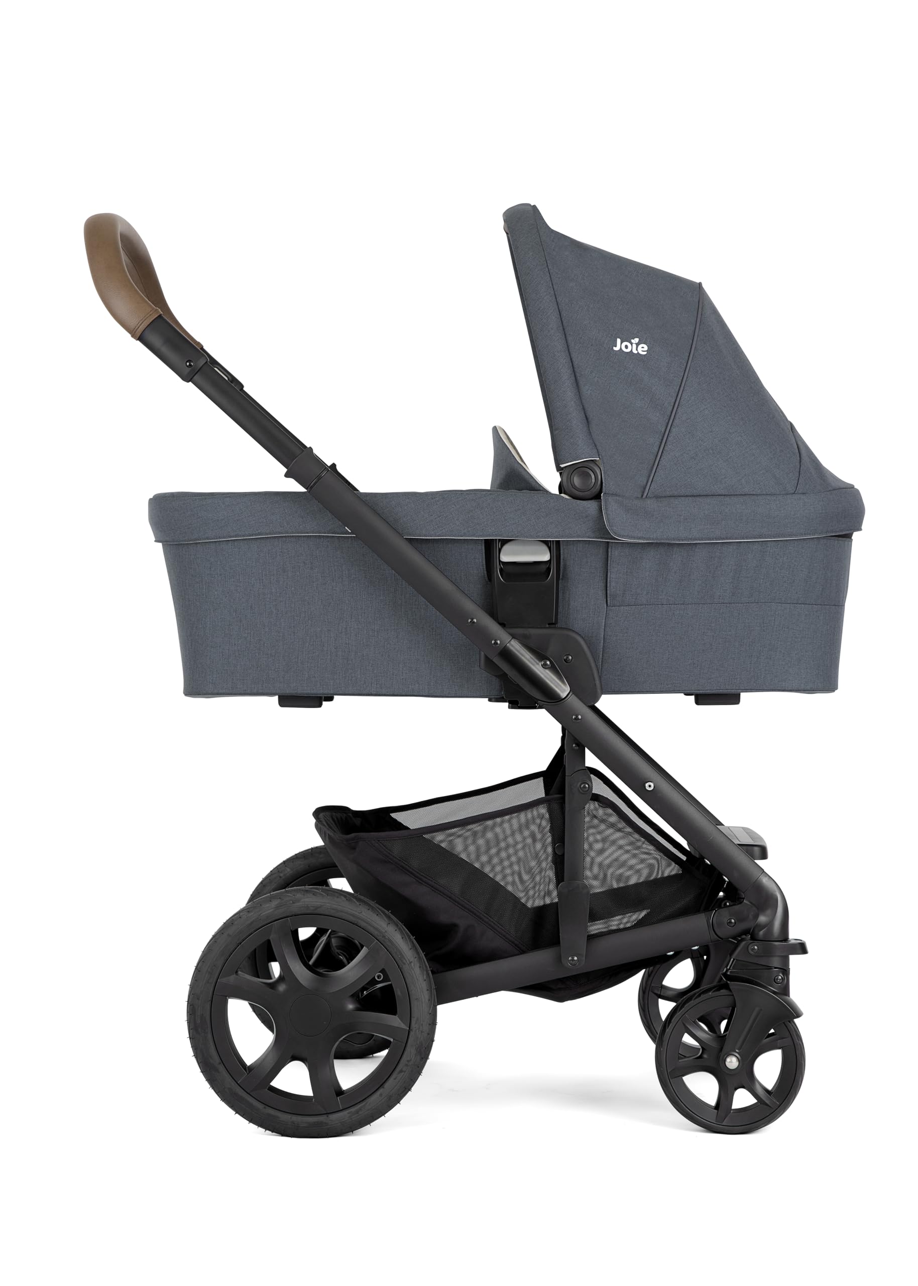 Joie chrome™ dlx trio sistema da viaggio – chiusura assistita, seduta fronte genitore/fronte mondo, parapioggia, navicella chrome™ e seggiolino i-Snug™ 2 inclusi