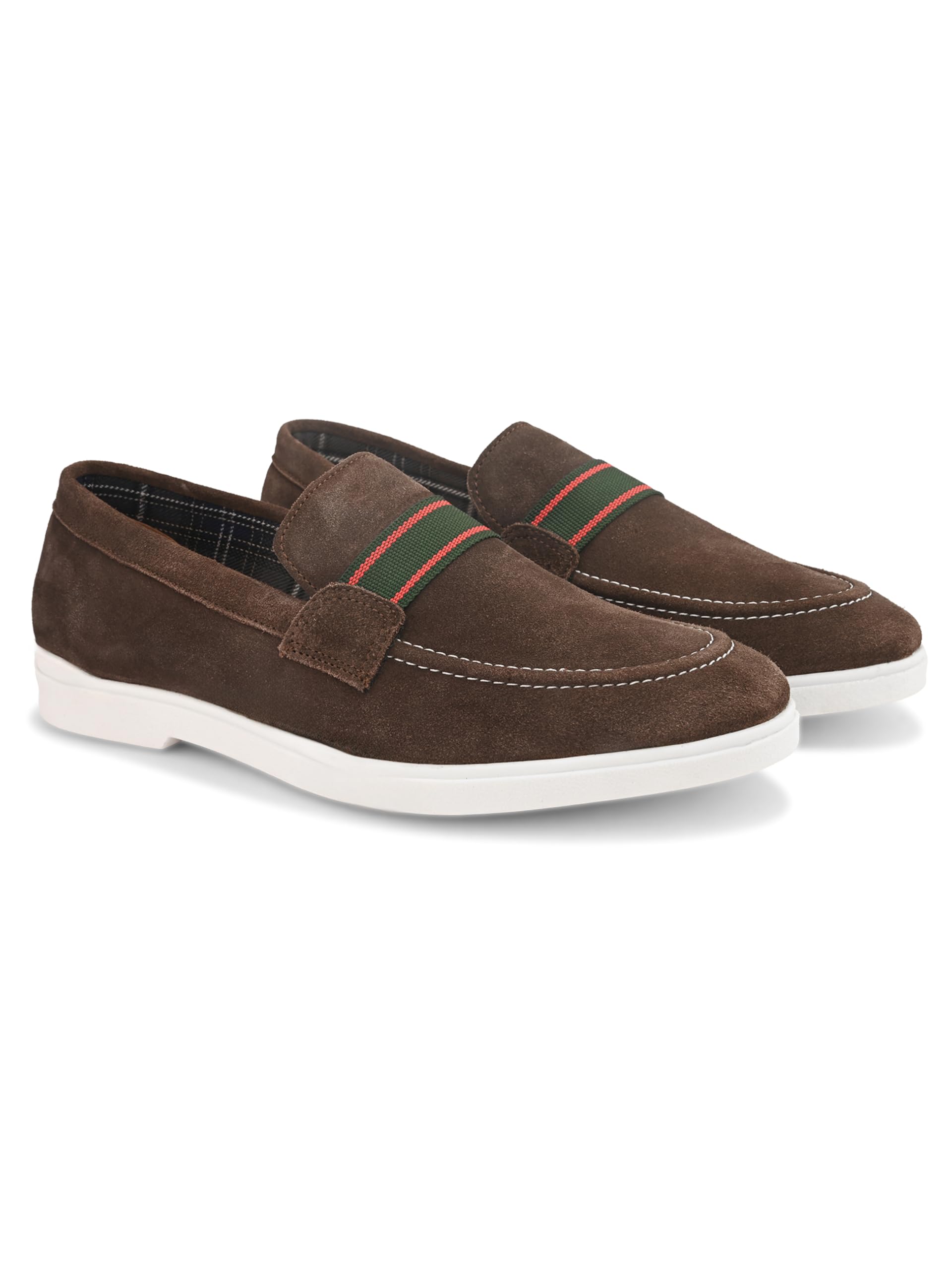 san frissco Men’s Loafer with Texture Slip-On Suede Shoes | Lightweight TPR Sole with Cushioned Footbed | Stylish Loafer Without Laces | Comfortable for Outings-picture-0