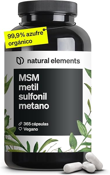 Natural Elements MSM 365 Cápsulas 1600mg Azufre Orgánico