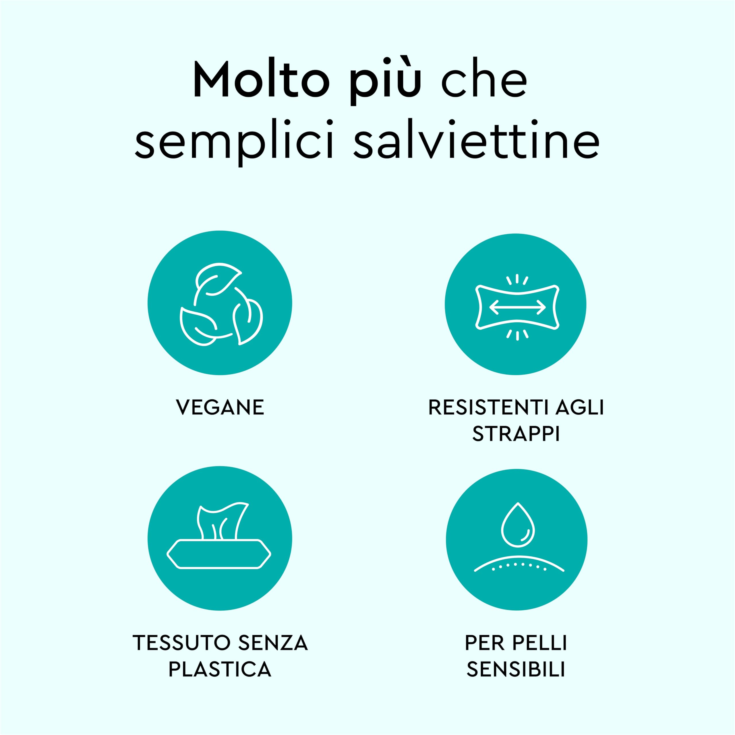 LILLYDOO Salviettine con Prebiotici 300 pezzi (5x60) Extra delicate senza profumi tessuto senza plastica