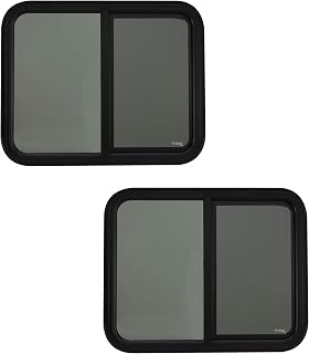RecPro RV Window | 30" W x 24" H | Teardrop Style Horizontal Slide | RV Window Replacement (2 Windows, No Trim Kit) | Made in USA