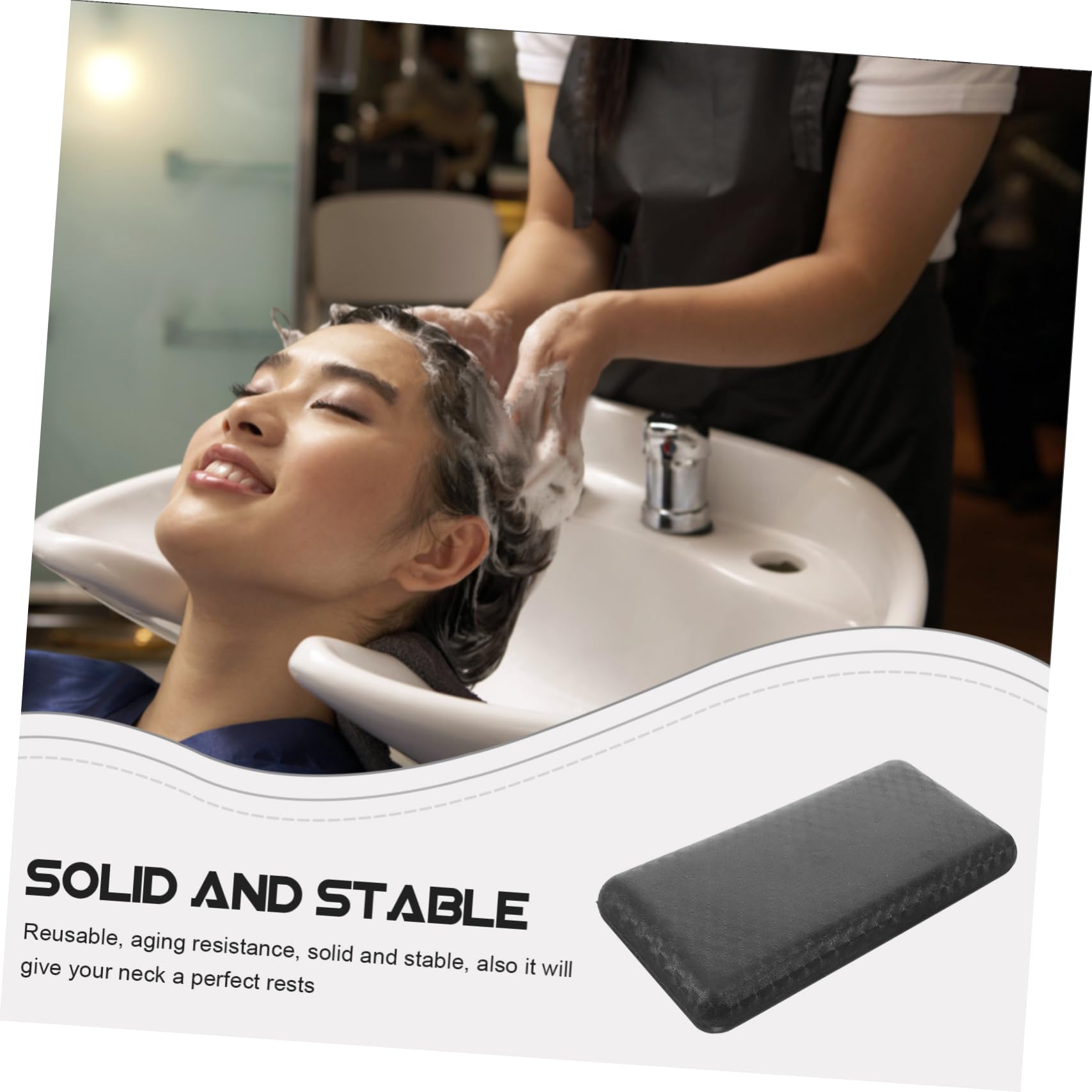 Cojín Reposacabezas para Lavabo Champú Almohada Cervical para Bañera Soporte Seguro para Lavar El Cabello Casa
