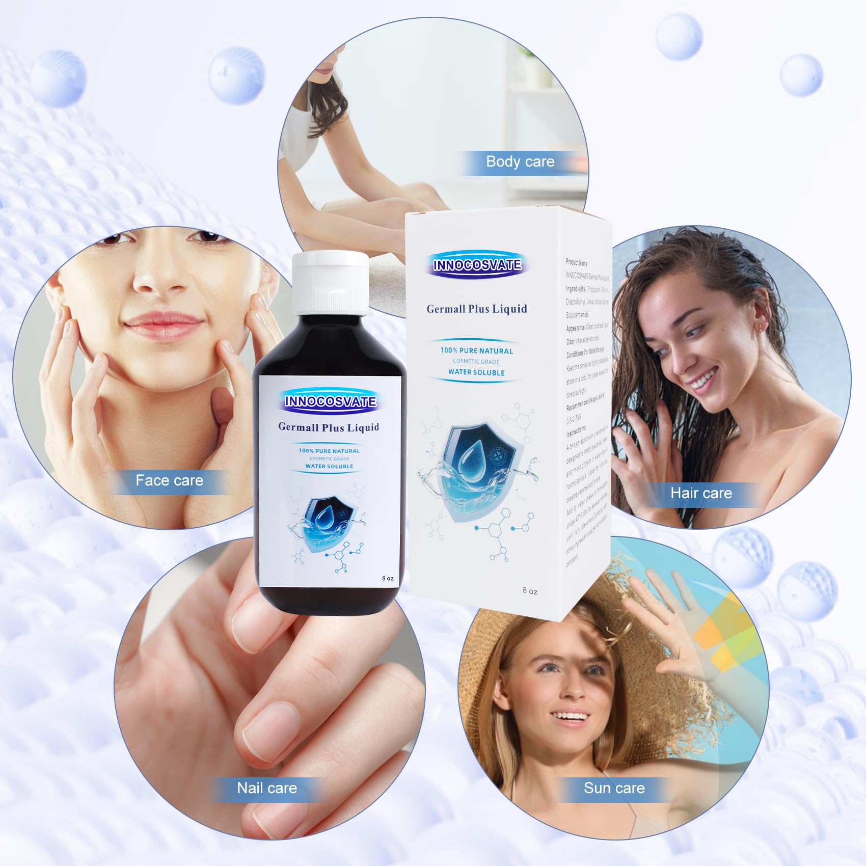 Liquido Germall Plus da 226,8 g, di grado cosmetico, prolunga la durata di conservazione del prodotto, formulato solo per uso cosmetico