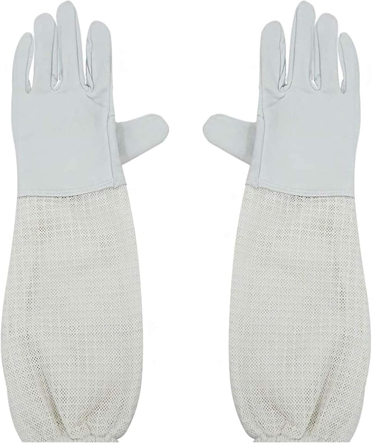 Luwint Premium Goatskin Beekeeping Gloves, Bee Beekeeper Gloves with 3 Layers Ventilated Mesh Sleeve and Elastic Cuffs - Image 5