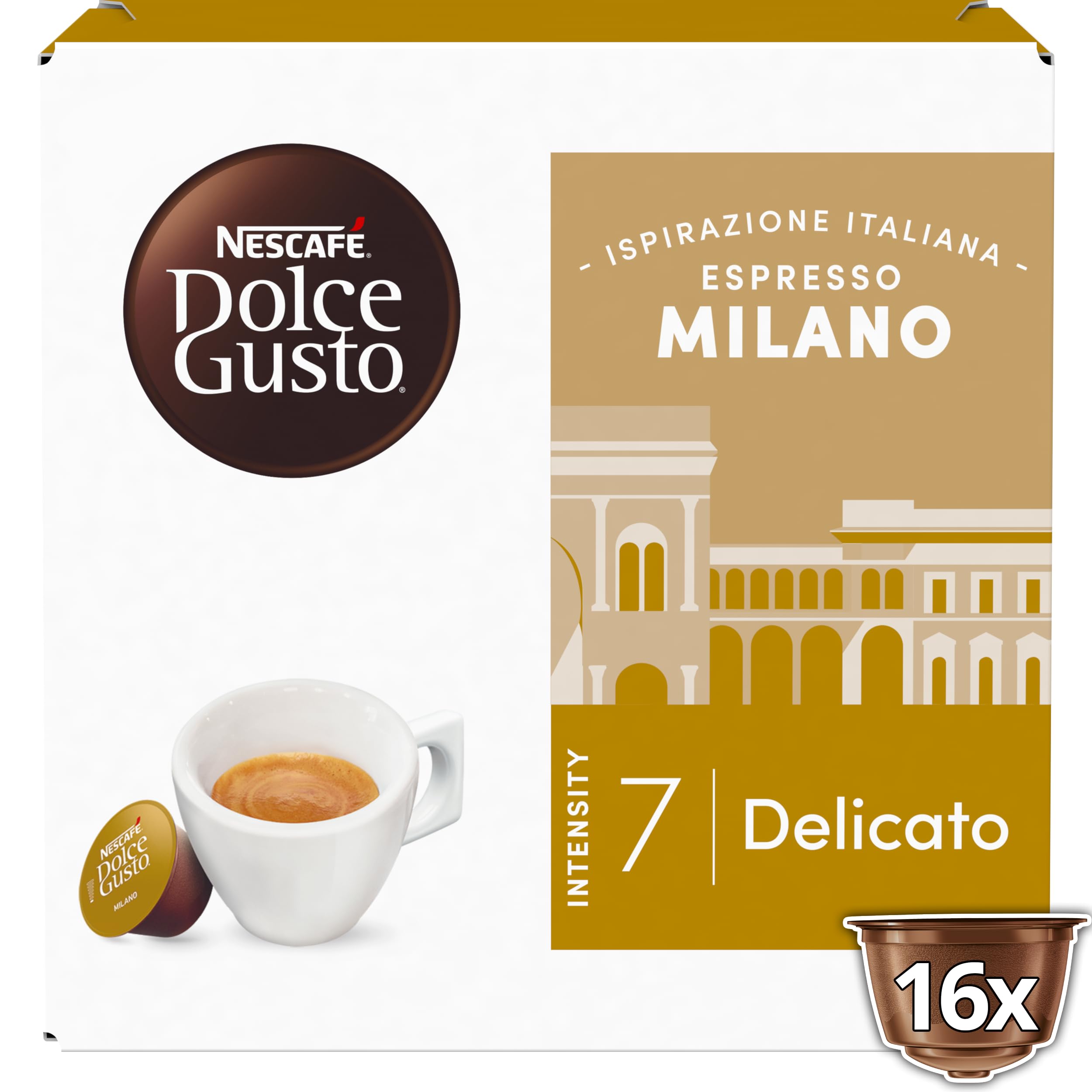 NESCAFÉ Dolce Gusto | Espresso Milano | 16 capsules | 3 Packs | 48 Cups