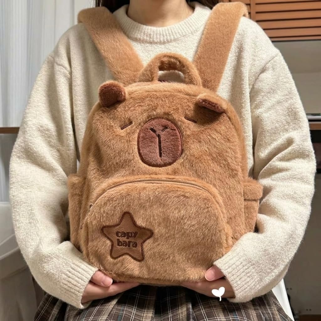 Capybara Backpack Multifunction Durable Casual Backpacks Travel Daypacks - Large Capacity - 11.8 Inch