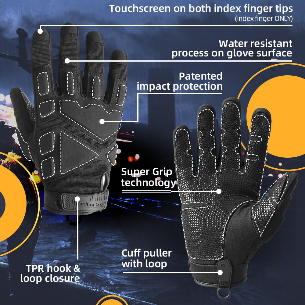 Seibertron Brevettato S.O.L.A.G 2.0 Guanti Impermeabili Touch Screen Tattici